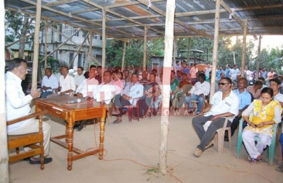 Political Drama : Surajit Dutta sat with his followers to bring revolution in Tripura Political Drama : Surajit Dutta sat with his followers to bring revolution in Tripura